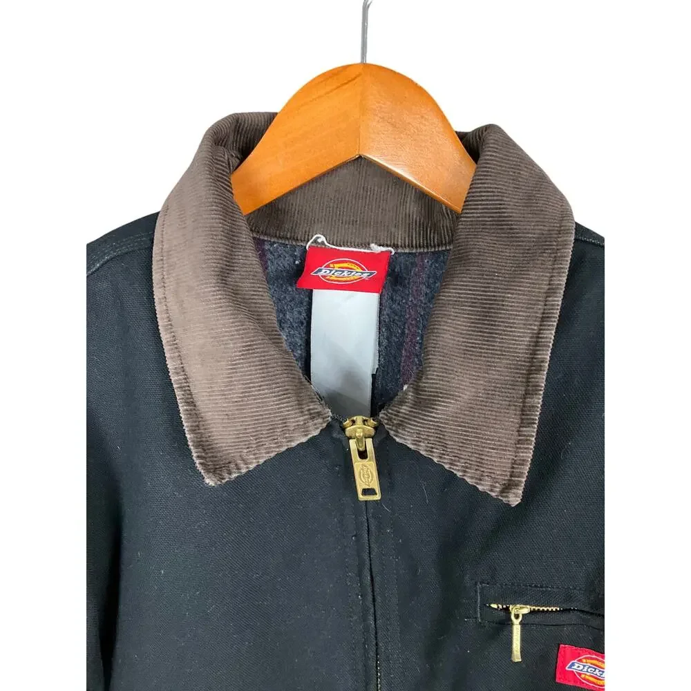 DICKIES VINTAGE Detroit Blanket Lined Insulated Canvas Jacket Coat Black XL Work